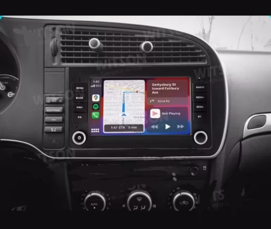 Android 15 Bilstereo 7” för SAAB 9-3 (2007–2014) – CarPlay & Android Auto, GPS, WiFi, 4G LTE, Bluetooth, DSP, RDS, 4GB RAM, 64GB ROM + Gratis Backkamera