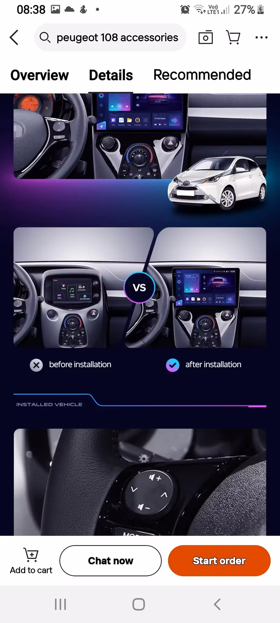 10,1" android 15 bilstereo Toyota Aygo( 2014--2021) gps, carplay,andrpid auto, rds, wifi Dsp, 4GB+ 64GB,Gratis backkamera,