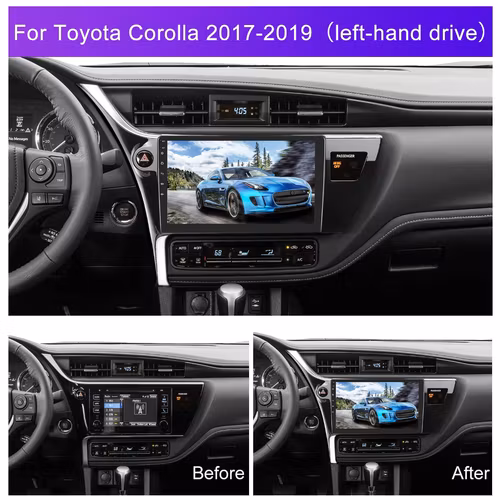 10"android 15 bilstereo Toyota  Corolla (2017-2019 ) gps, carplay,andrpid auto, rds, wifi Dsp, 2GB+ 64GB,Gratis backka