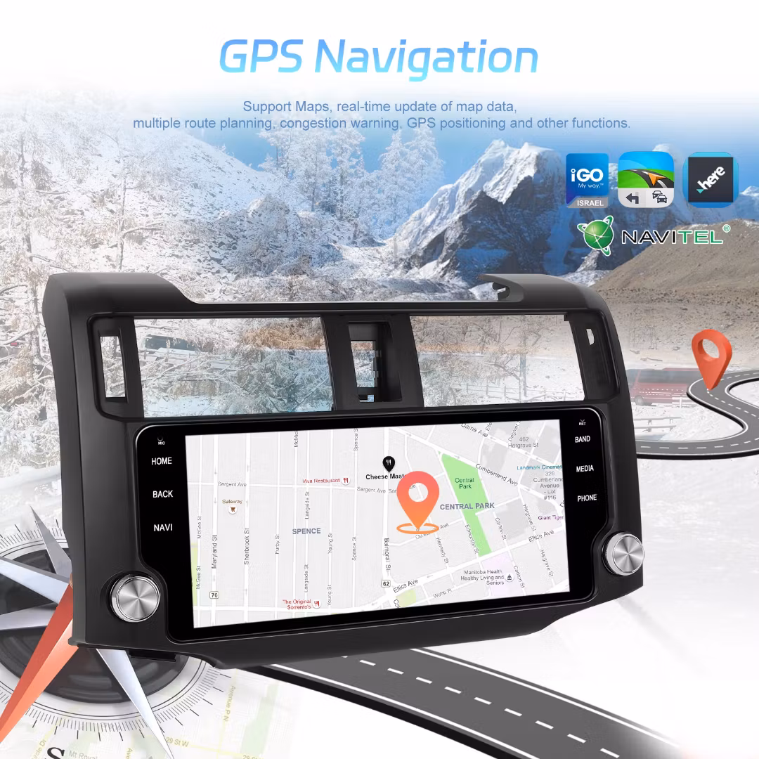 10,3" android 15 bilstereo Toyota 4 Runner (2009--2020 )   gps, carplay,andrpid auto, rds, wifi Dsp, 4GB+ 64GB,Gratis backkamera,