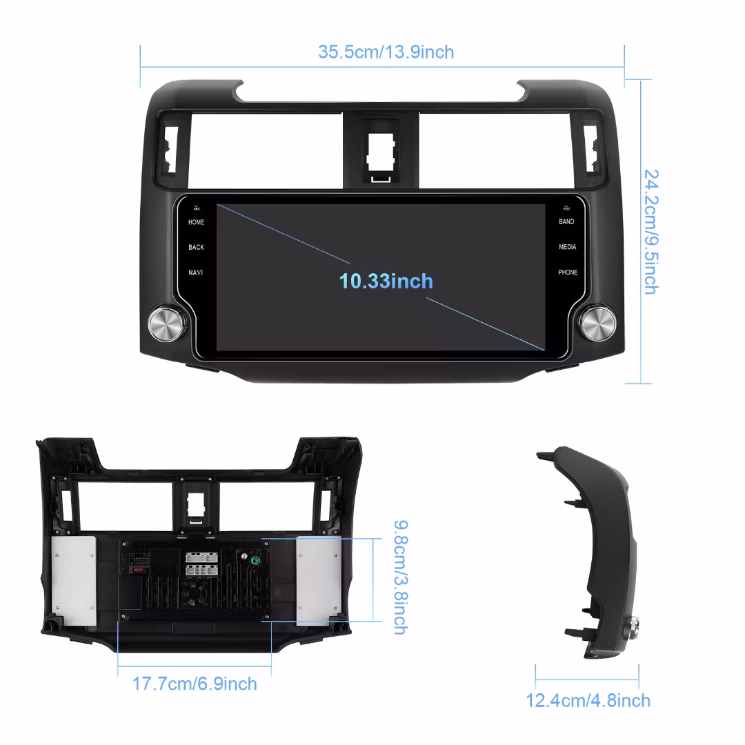 10,3" android 15 bilstereo Toyota 4 Runner (2009--2020 )   gps, carplay,andrpid auto, rds, wifi Dsp, 4GB+ 64GB,Gratis backkamera,