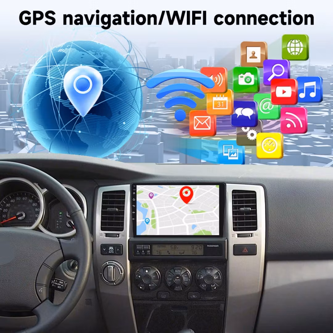 9" android 15 bilstereo Toyota 4 Runner  (2002--2009)   gps, carplay,andrpid auto, rds, wifi Dsp, 4GB+ 64GB,Gratis backkamera,