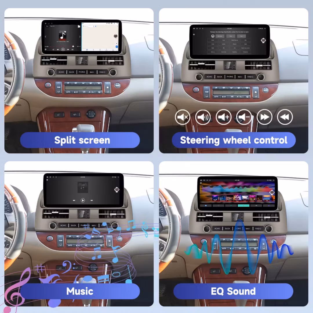 12,3" android 15 bilstereo Toyota Camry (2000--2006 )   gps, carplay,andrpid auto, rds, wifi Dsp, 6GB+ 128GB,Gratis backkamera,
