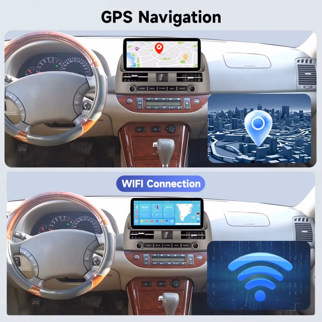 12,3" android 15 bilstereo Toyota Camry (2000--2006 )   gps, carplay,andrpid auto, rds, wifi Dsp, 6GB+ 128GB,Gratis backkamera,
