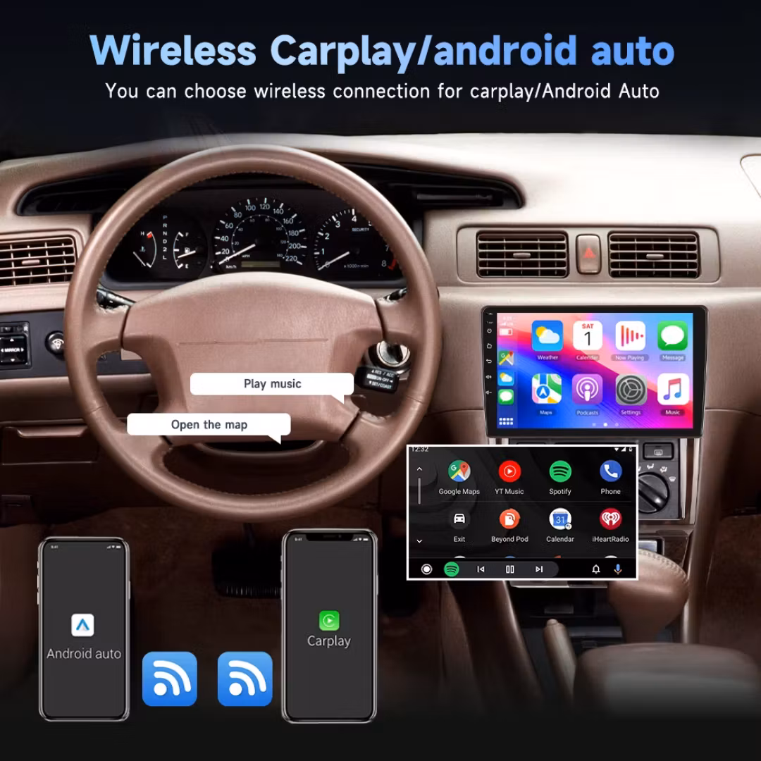 9" android 15 bilstereo Toyota Camry (1996--2001 )   gps, carplay,android auto, rds, wifi Dsp, 4GB+ 64GB,Gratis backkamera,