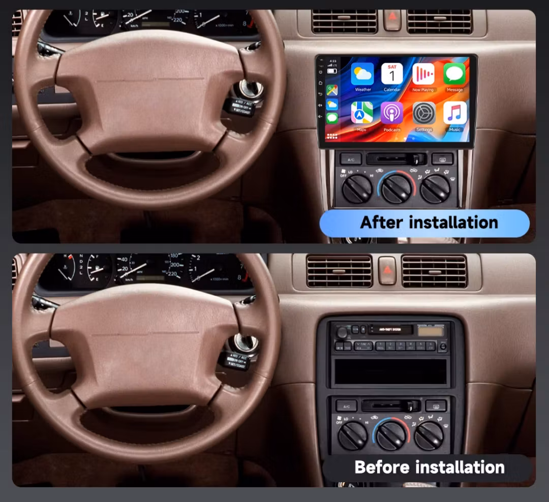 9" android 15 bilstereo Toyota Camry (1996--2001 )   gps, carplay,android auto, rds, wifi Dsp, 4GB+ 64GB,Gratis backkamera,