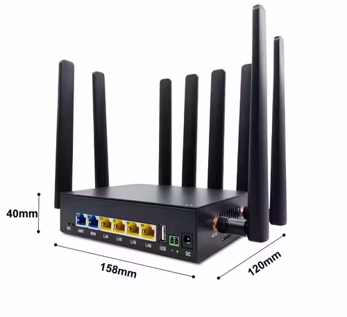 Mini 5G/4G WiFi 6 Router för Båt, Husbil & Bil – Dual SIM, POE, OpenWrt, 3000 Mbps, 9V–54V