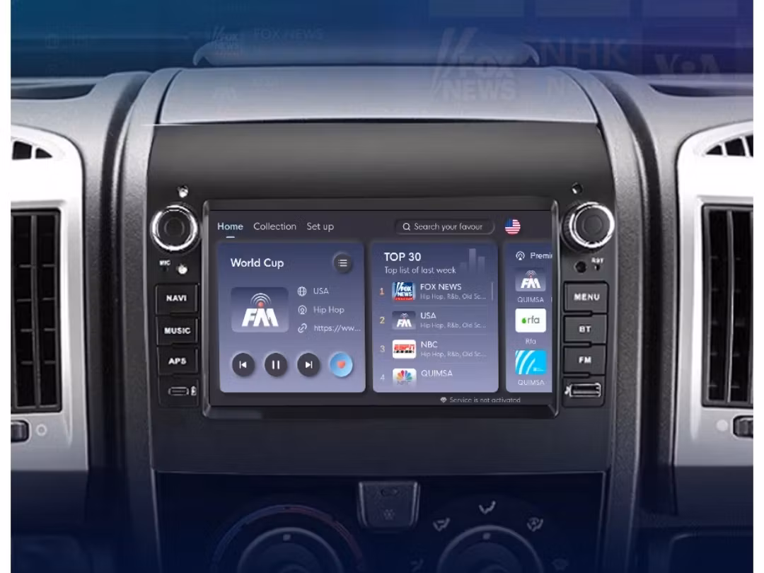 7" Android 13 Bilstereo Fiat Ducato 2012–2020 – Trådlös CarPlay & Android Auto, 6GB+128GB, 4G, DSP, IPS HD
