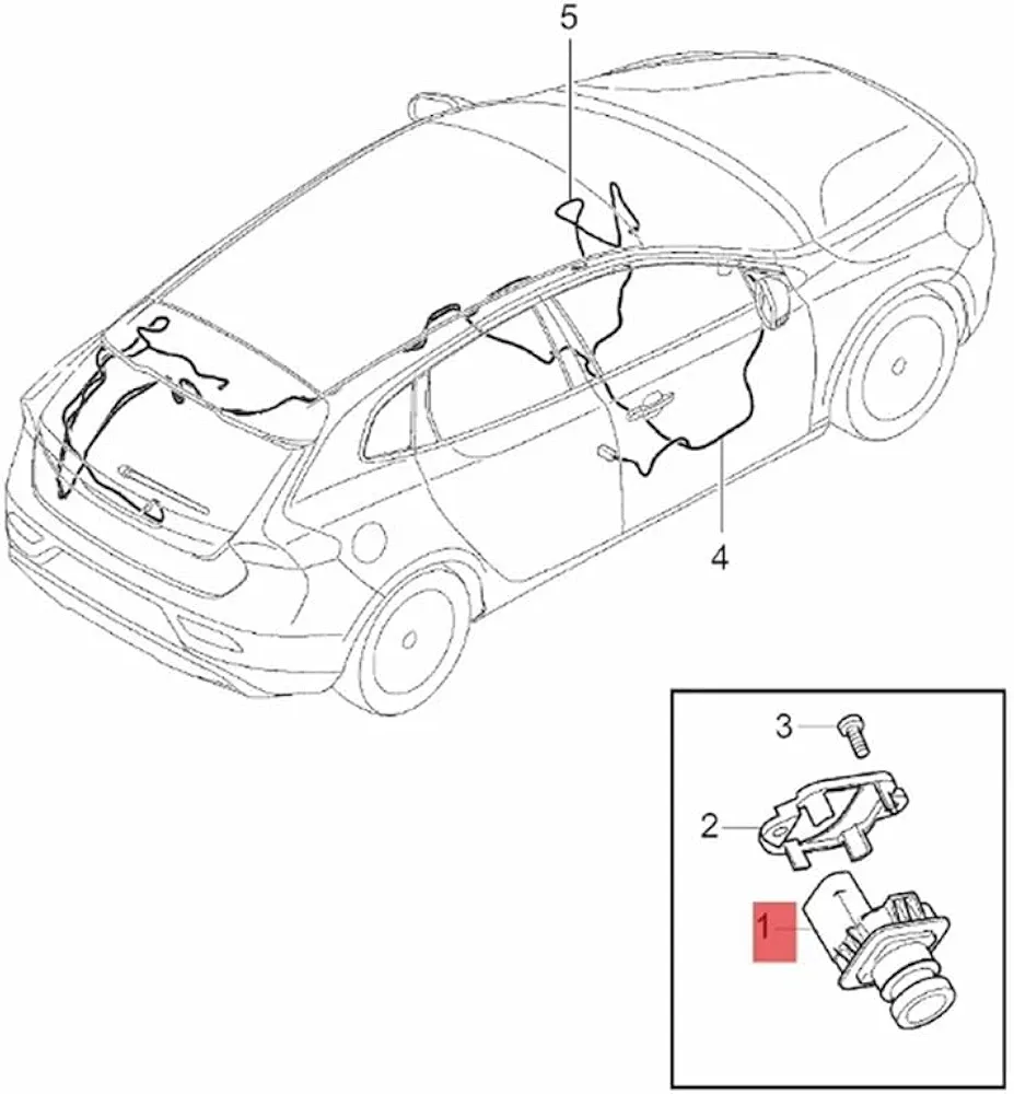 Volvo V40 Backkamera Original 31381323 – Rear Parking Assist Kamera 2017–2019 OEM
