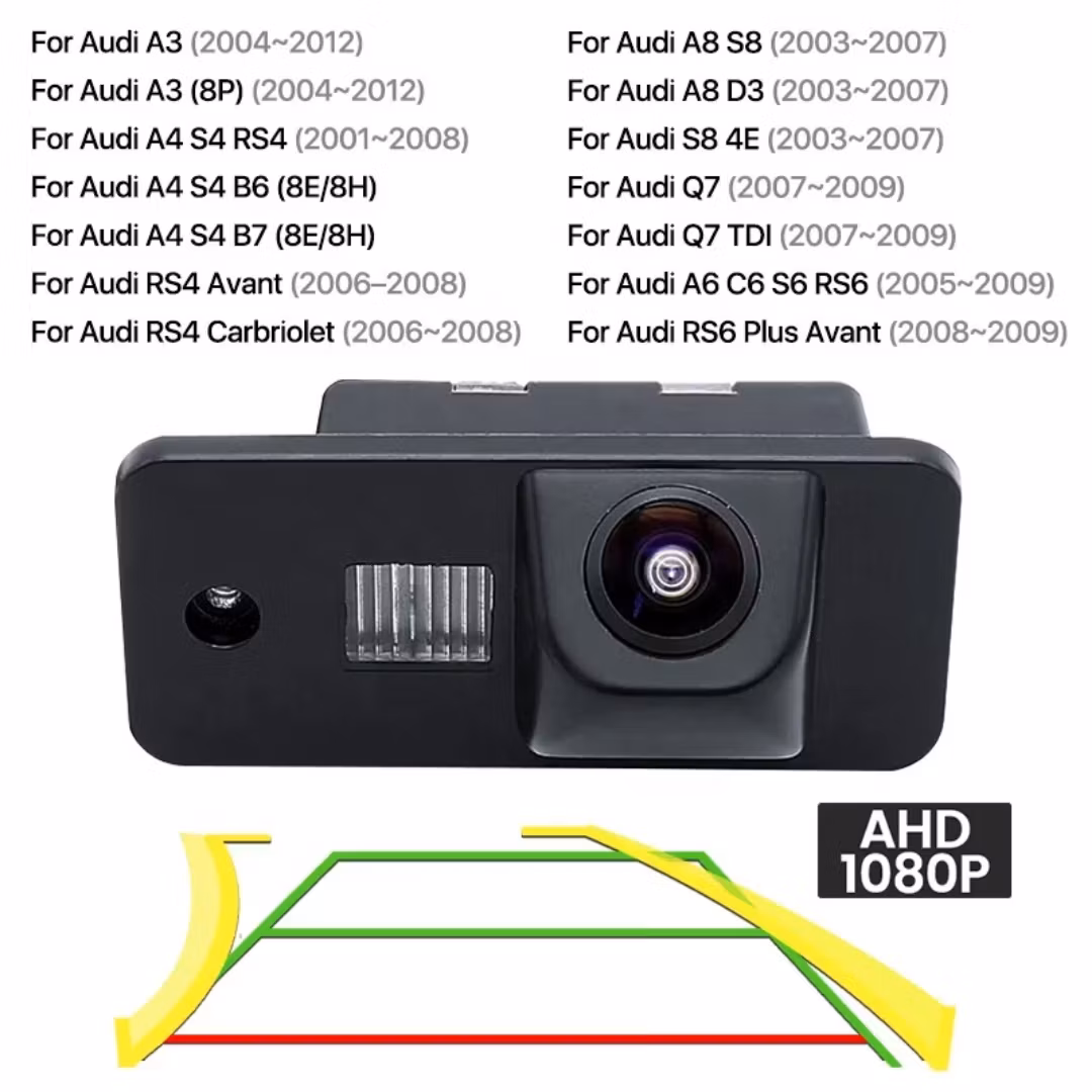 170° AHD 1080P Backkamera Audi A3 A4 A6 A8 Q7 – Night Vision & Parkeringslinjer