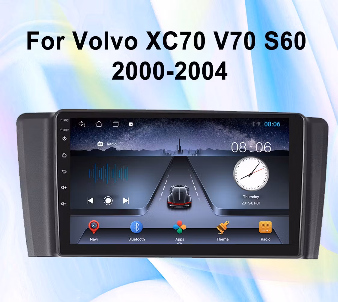9" Android 15 Bilstereo Volvo S60 / V70 / XC70 (2000–2004) – CarPlay, Android Auto, GPS, DSP, 4G LTE, WiFi | 8GB RAM + 256GB ROM | Gratis Backkamera