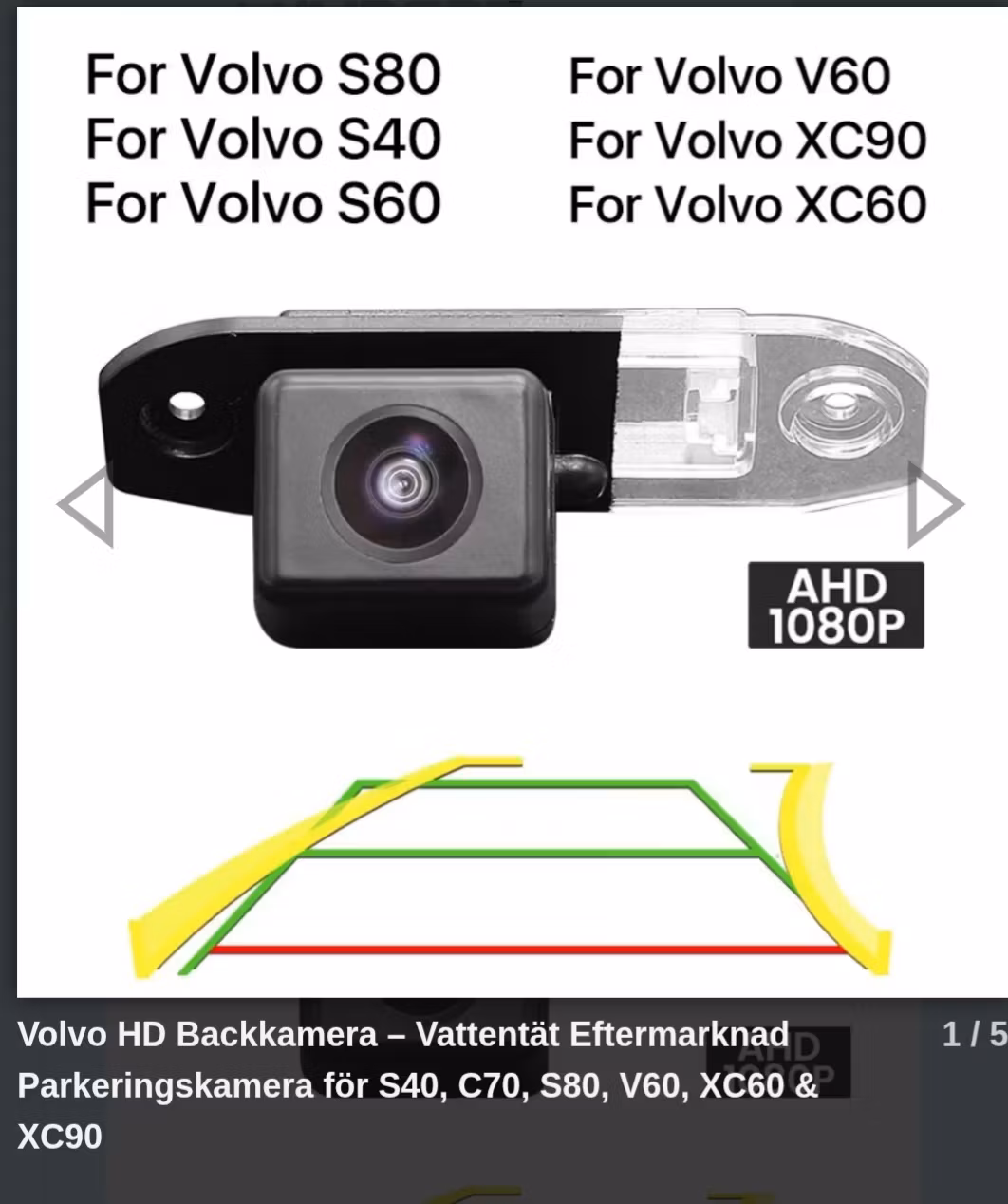CarPlay & Android Auto Modul Volvo V60 2014–2017 – Trådlös Apple CarPlay, Android Auto, Bluetooth & Gratis Backkamera