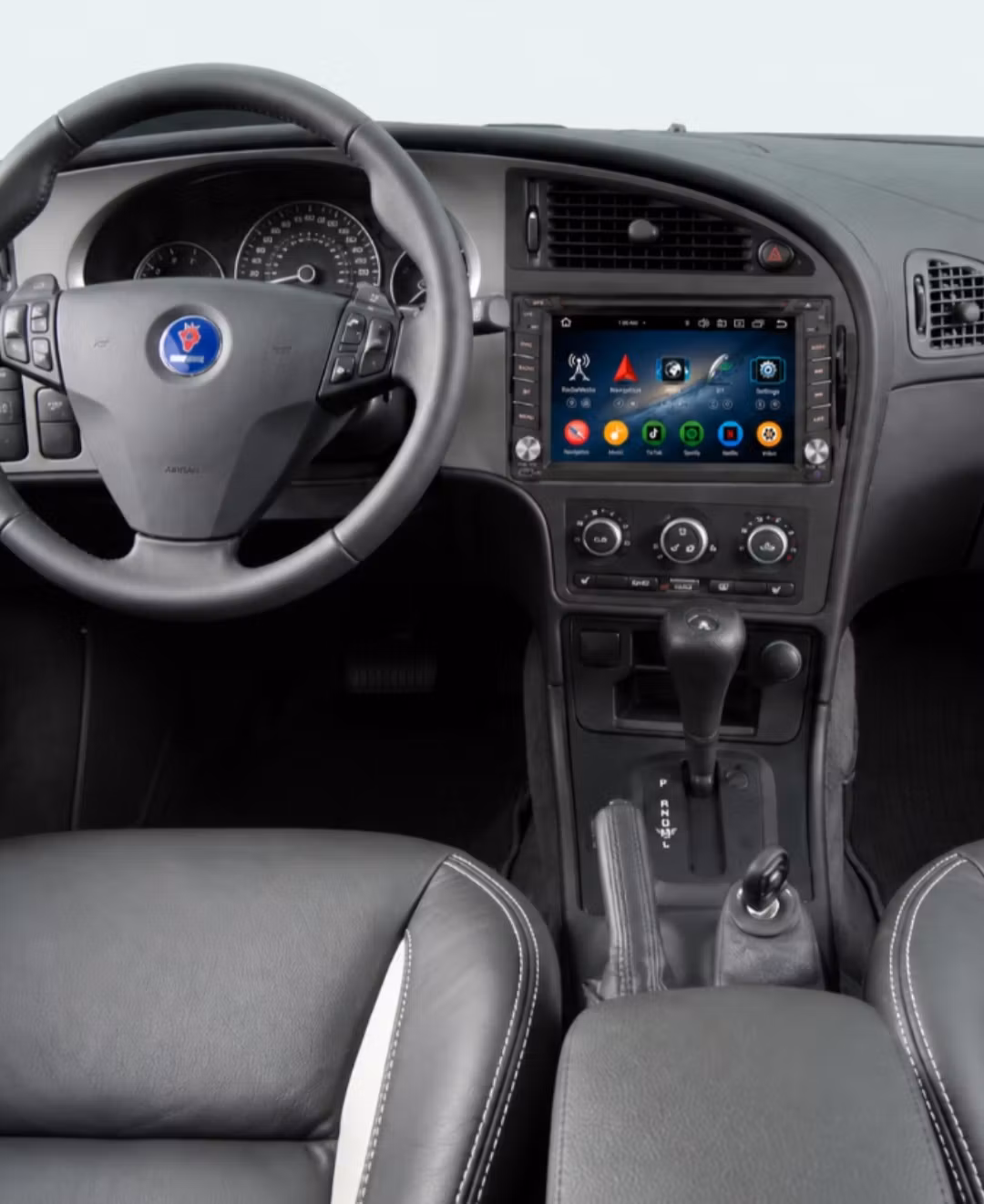 Android 16 Bilstereo dvd spelare, 6.2" för Saab 9-5 2006–2011 – Trådlös Apple CarPlay, Android Auto, GPS, 4G, DSP & Gratis Backkamera