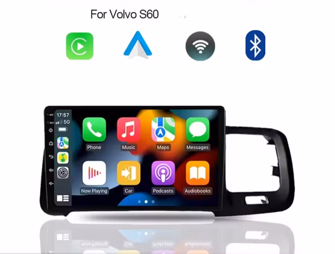 Android 13 Bilstereo 9” för Volvo S60 2014–2017 – Trådlös CarPlay & Android Auto, 8GB RAM, 256GB ROM, 4G LTE, DSP, GPS, ADAS & Backkamera