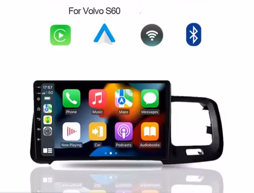Android 13 Bilstereo 9” för Volvo S60 2014–2017 – Trådlös CarPlay & Android Auto, 8GB RAM, 256GB ROM, 4G LTE, DSP, GPS, ADAS & Backkamera