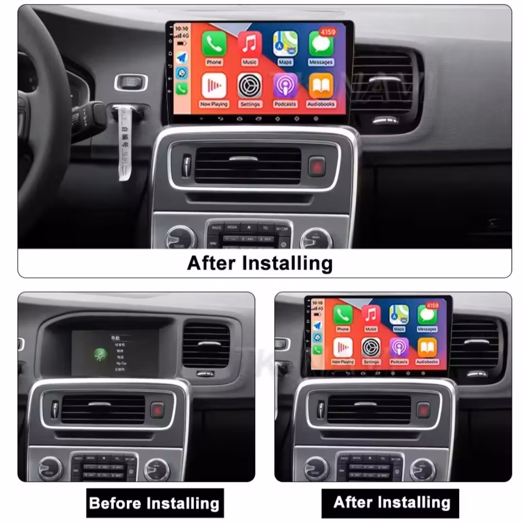 Android 13 Bilstereo 9” för Volvo S60 2014–2017 – Trådlös CarPlay & Android Auto, 8GB RAM, 256GB ROM, 4G LTE, DSP, GPS, ADAS & Backkamera