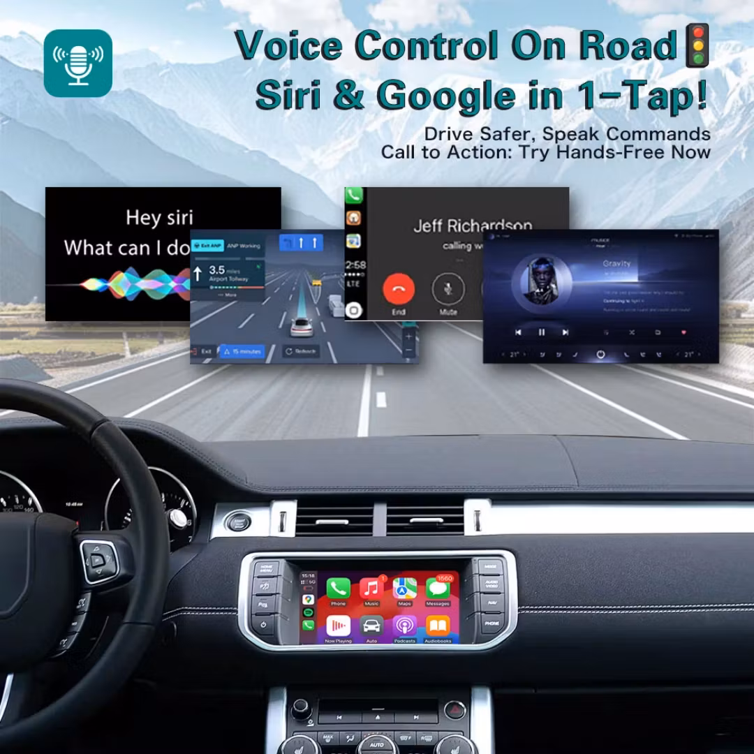 Trådlös Apple CarPlay & Android Auto Smart Box för Range Rover Evoque 2015–2019 – Plug & Play
