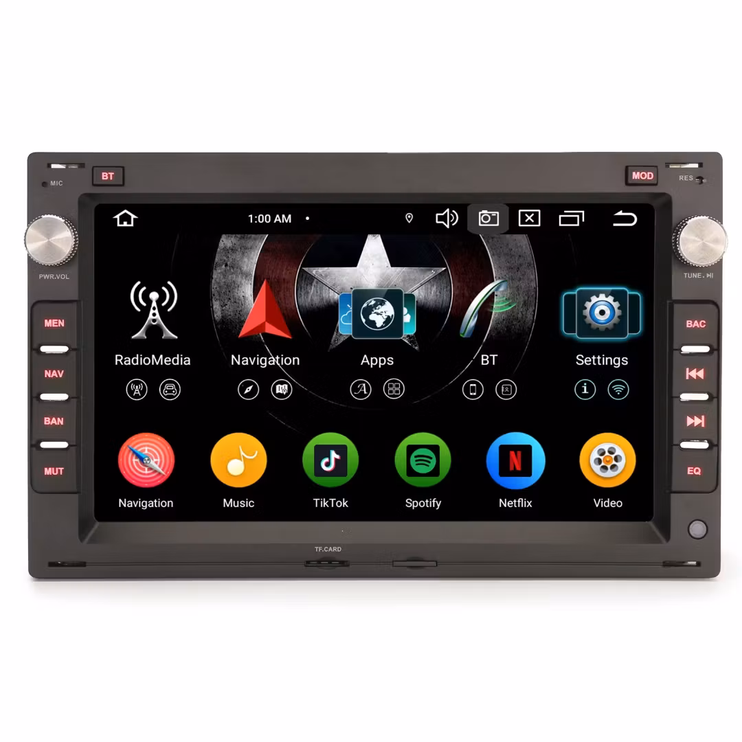 Android 14 Bilstereo för Saab 9-5 1998–2005 – Trådlös Apple CarPlay & Android Auto, 4GB/64GB, GPS, Bluetooth 5.0 + Gratis Backkamera