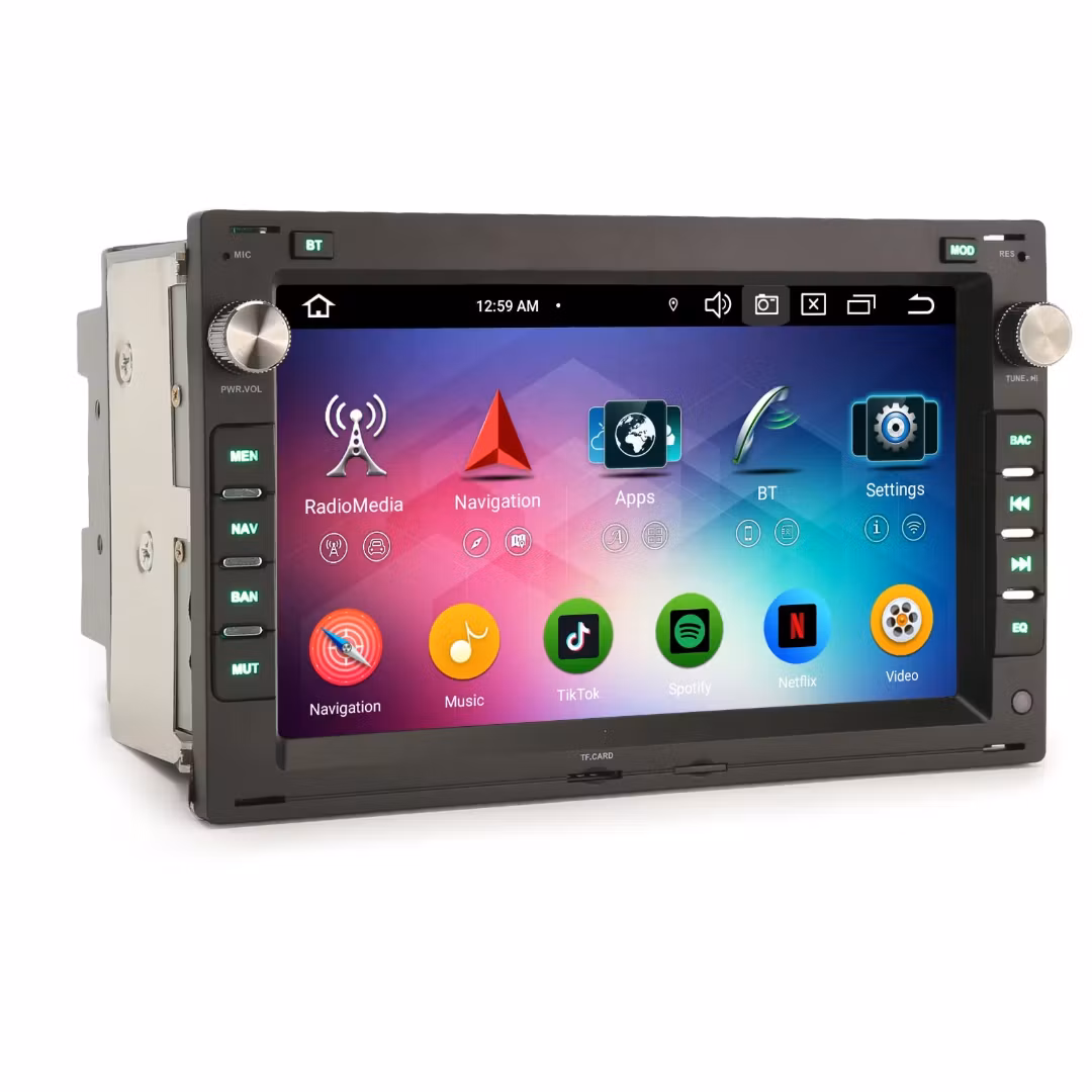 Android 14 Bilstereo för Saab 9-5 1998–2005 – Trådlös Apple CarPlay & Android Auto, 4GB/64GB, GPS, Bluetooth 5.0 + Gratis Backkamera