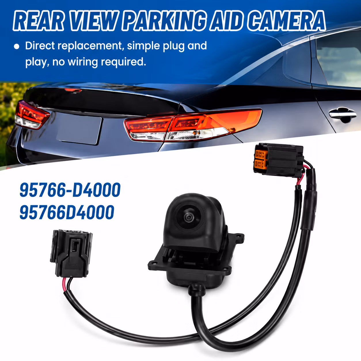 Original Kia Optima/K5  Backkamera 95766-D4000 /95760-D4000– OEM Parkeringskamera för Optima Sedan 2016–2018