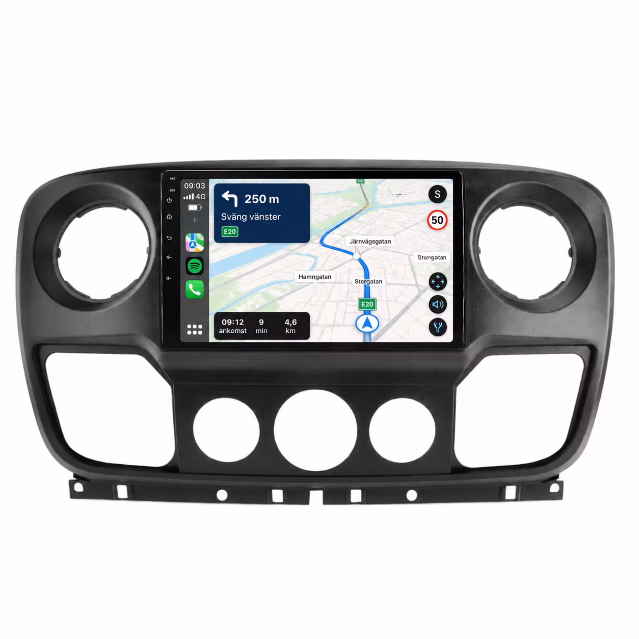 10,1" Android 12 Bilstereo för Renault Master (2010–2021) | 8GB RAM + 256GB | Trådlös Apple CarPlay & Android Auto | 4G LTE | GPS | 360° Kamerasystem