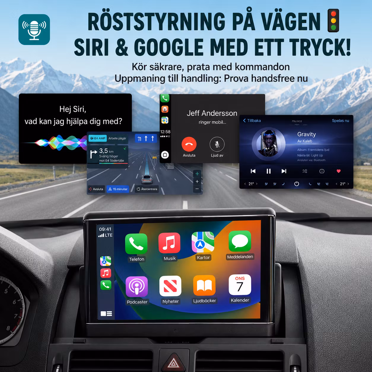 CarPlay Box Mercedes-Benz C-Klass W204 NTG4.0 (2007–2010) – Trådlös Apple CarPlay, Android Auto, AirPlay &  Gratis backkamera