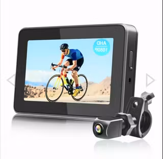 Cykelkamerasystem med 4,3" HD-skärm och AHD Night Vision-kamera – IP68