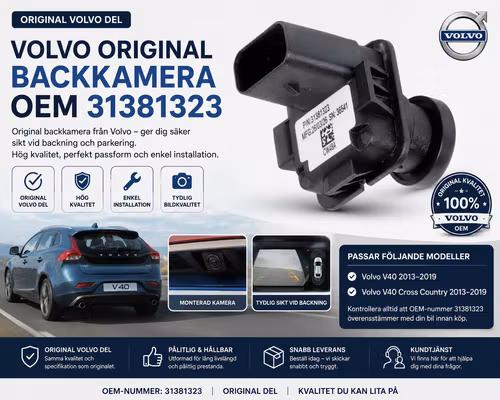 Volvo Original Backkamera OEM 31381323 – V40 & V40 Cross Country 2013–2019