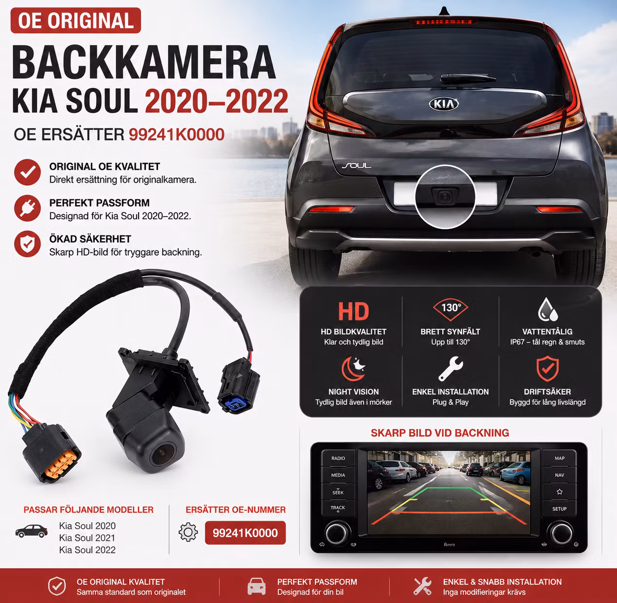 Original Backkamera Kia Soul 2020–2022 – OE 99241K0000