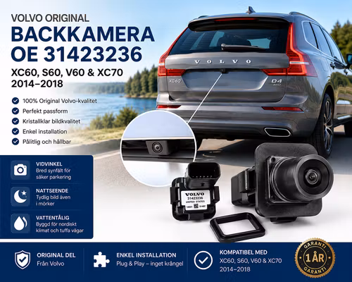 Volvo Original Backkamera OE 31423236 – XC60, S60, V60 & XC70 2014–2018