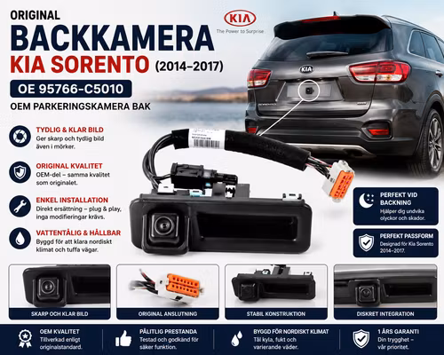 0riginal Backkamera Kia Sorento (2014–2017) – OE 95766-C5010 | OEM Parkeringskamera Bak