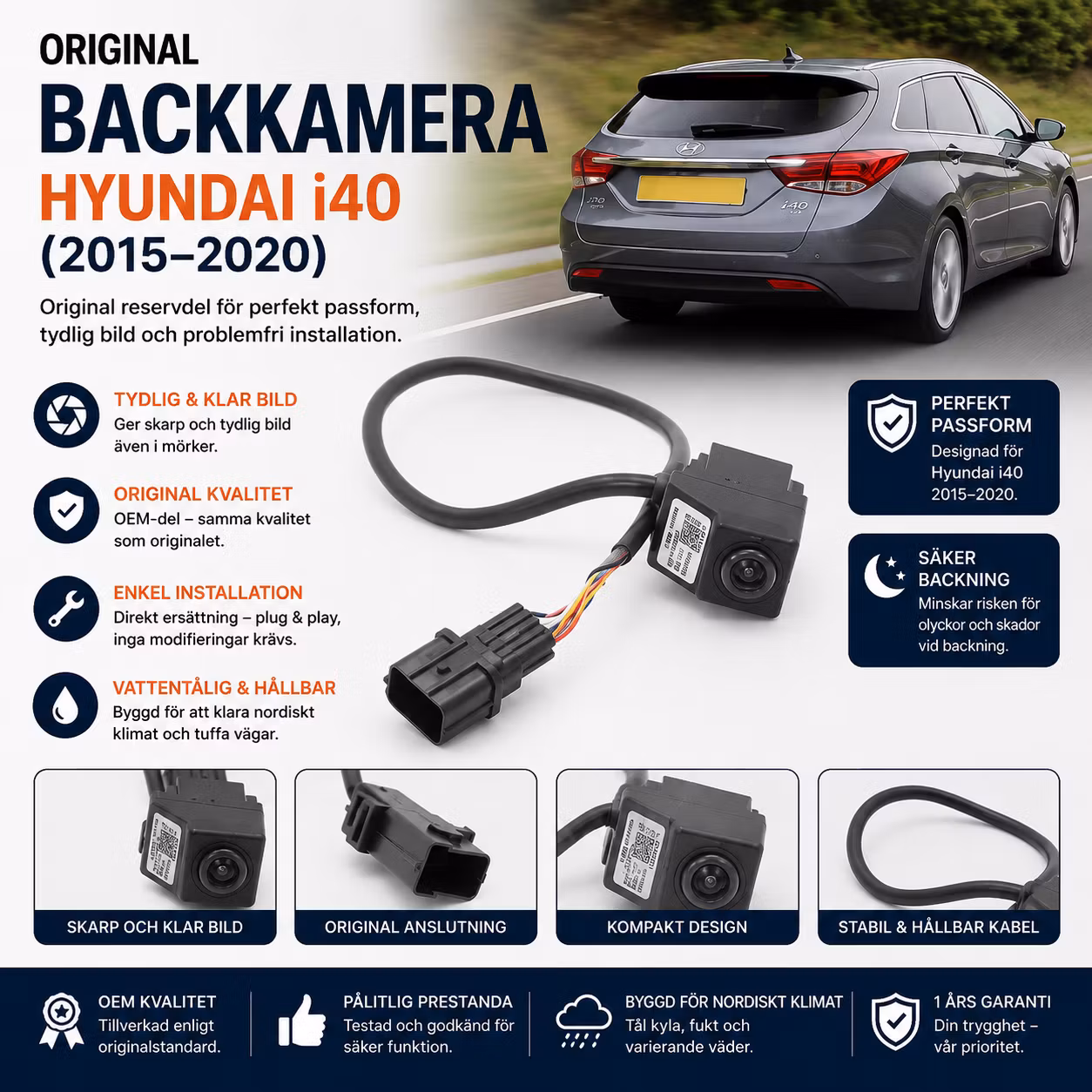 Original Backkamera Hyundai i40 2015–2020 – OEM 95760-3Z103 / 95760-3Z006 / 95760-3Z603 / 95760-3Z903