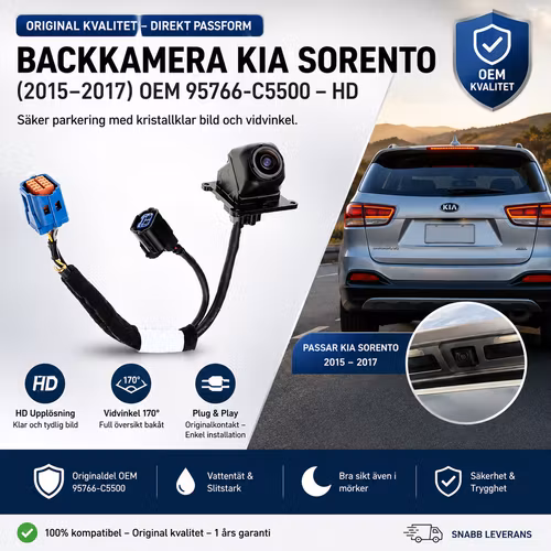 Original Backkamera Kia Sorento (2015–2017) OEM 95766-C5500 – HD Parkeringskamera
