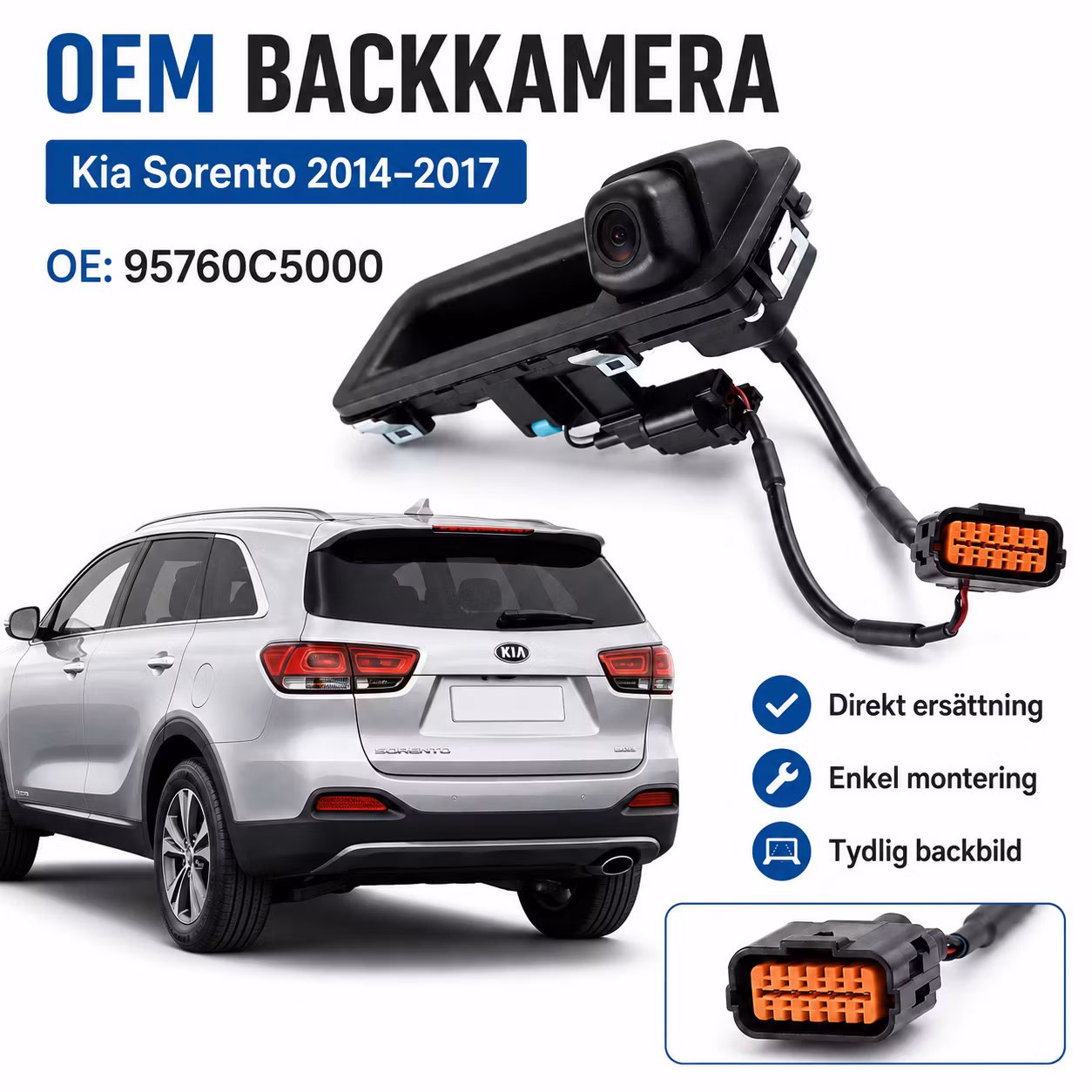 Backkamera Kia Sorento 2014–2017 | OE 95760-C5000 / 95766-C5000