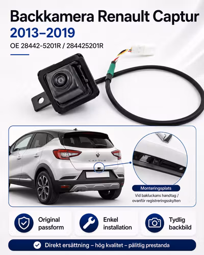 Backkamera Renault Captur 2013–2019 – OE 28442-5201R / 284425201R