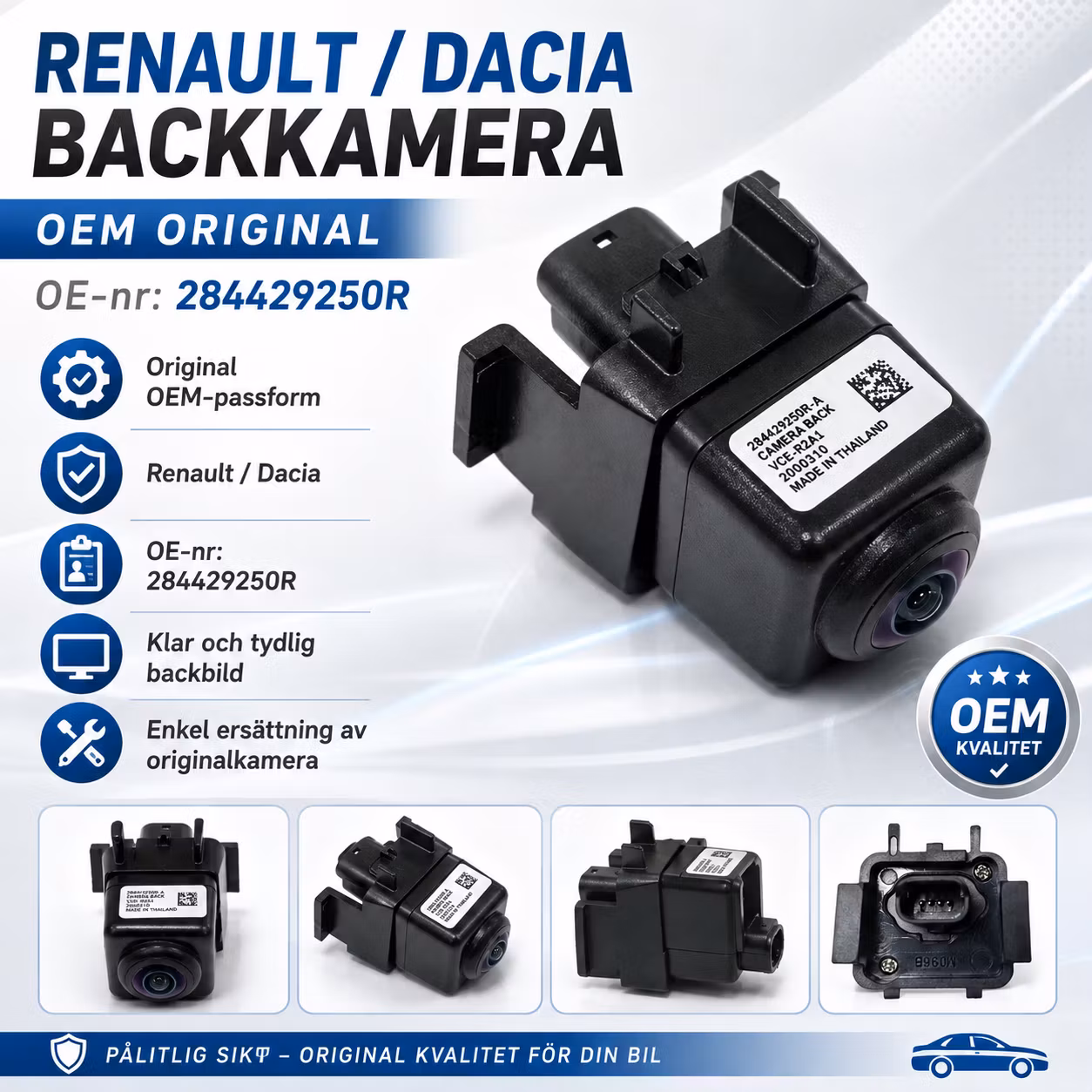 Renault / Dacia Original Backkamera 284429250R – OEM Kamera