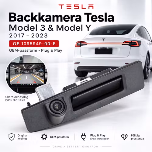 Backkamera Tesla Model 3 & Model Y 2017–2023 – OE 1095949-00-E | Bagageluckekamera