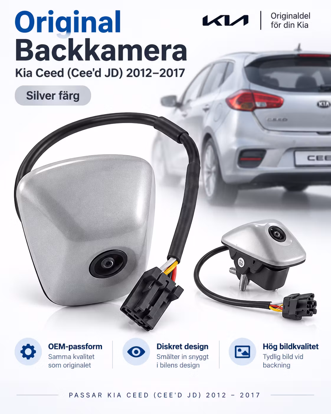Original Backkamera Kia Ceed (Cee’d JD) 2012–2017 – OEM 95760A2500 / 95760A2520 / 957601W550