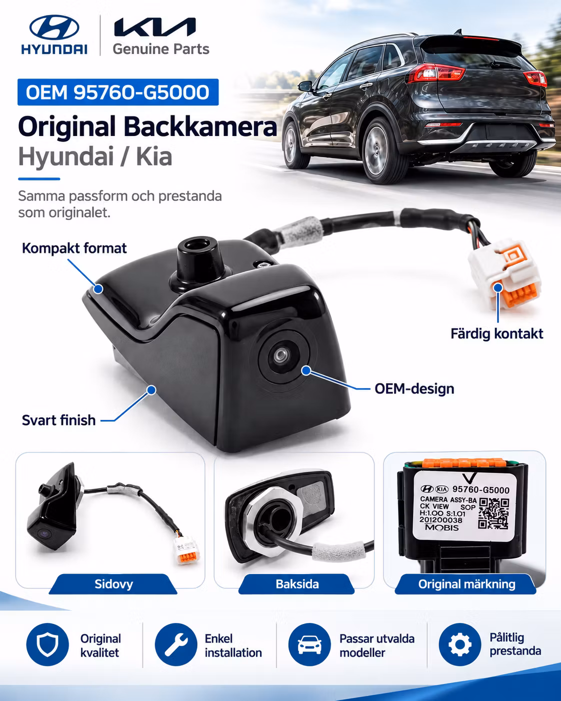 Backkamera Hyundai Kia Original OEM 95760-G5000 – Rear View Camera | MOBIS