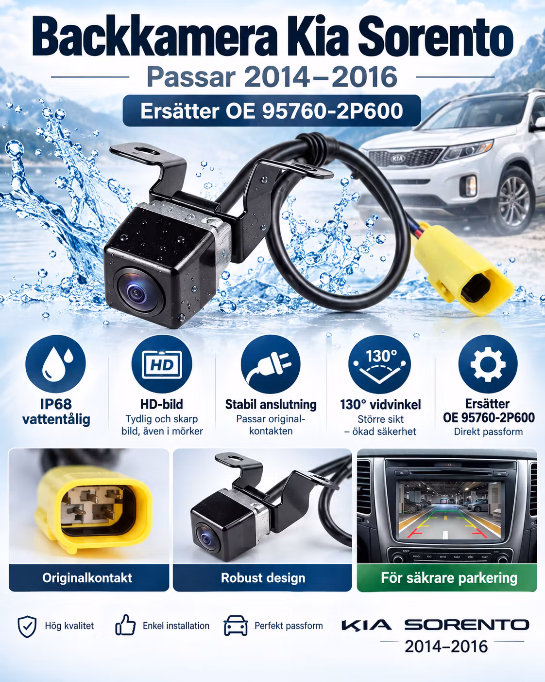 OEM Backkamera Kia Sorento (2014–2016) – Ersätter OE 95760-2P600