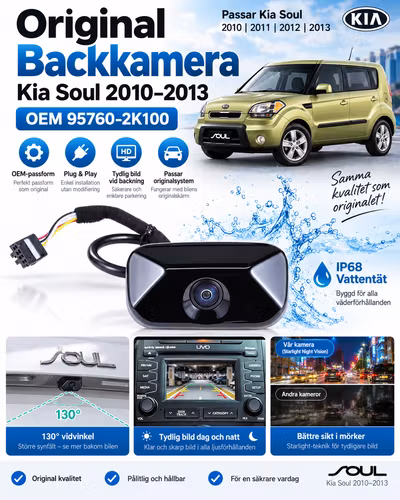 Original Backkamera Kia Soul 2010-2013 OEM 95760-2K100 IP68