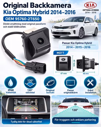 Original Backkamera Kia Optima Hybrid 2014-2016 OEM 95760-2T650 IP68