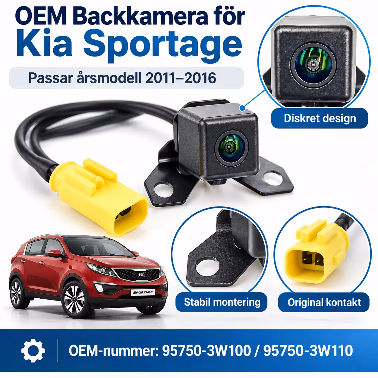 Original Backkamera Kia Sportage 2011–2016 – OEM 95750-3W100 / 95750-3W110