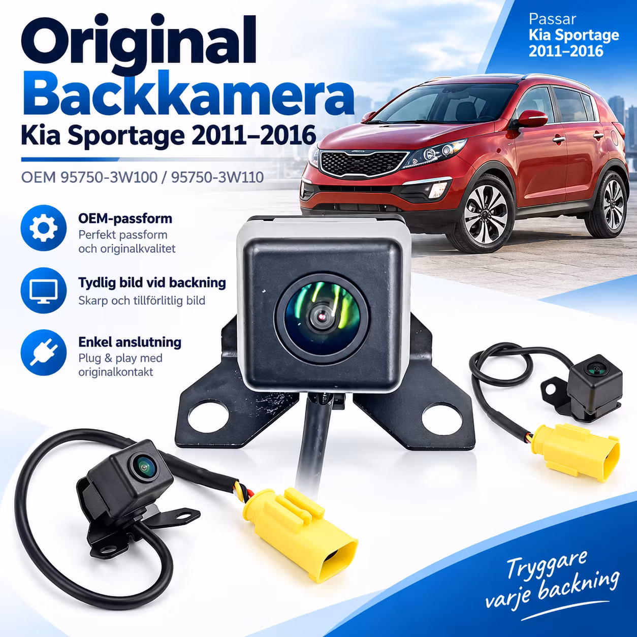 Original Backkamera Kia Sportage 2011–2016 – OEM 95750-3W100 / 95750-3W110