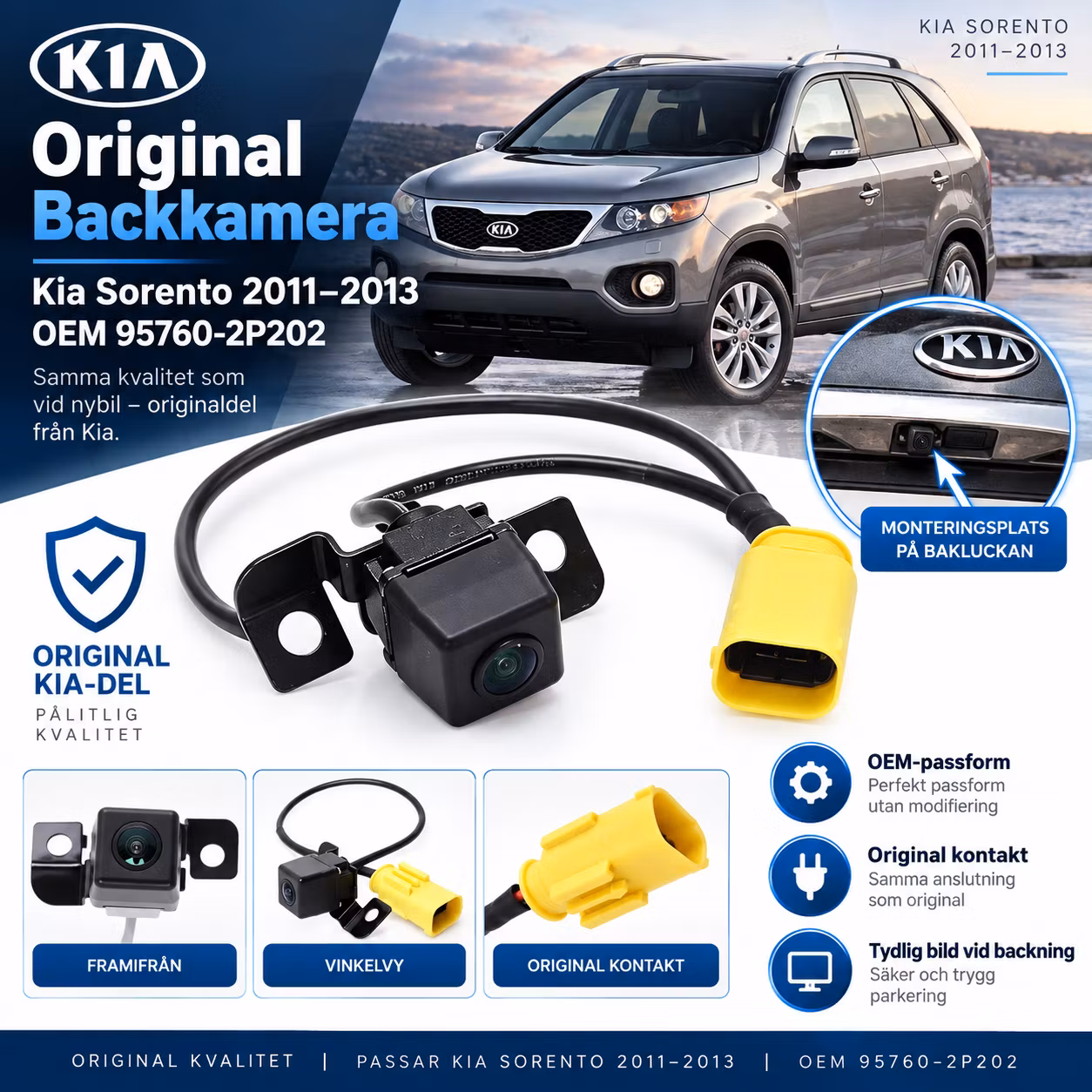 Original Backkamera Kia Sorento 2011–2013 – OEM 95760-2P202