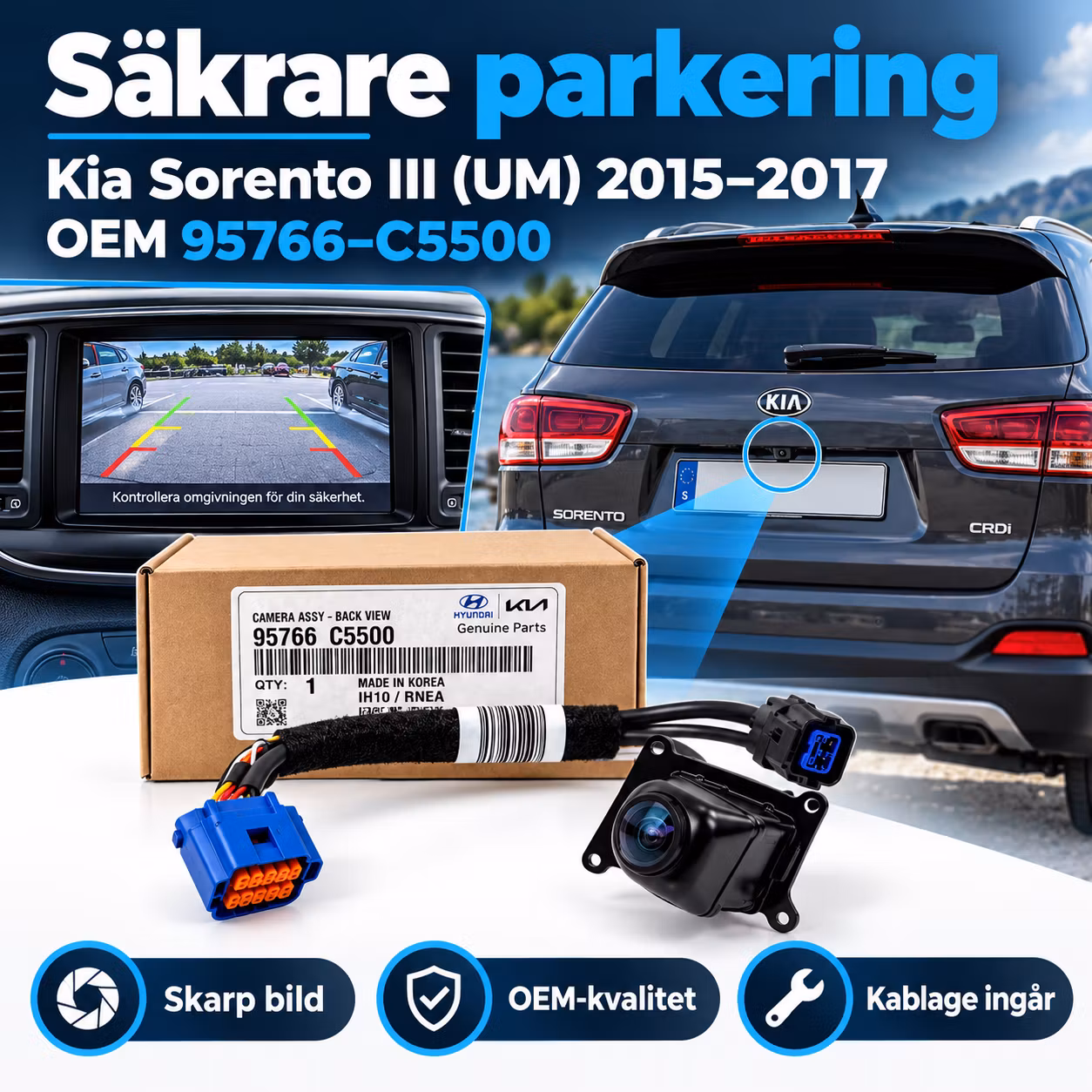 Kia Sorento III (UM) 2015–2017 Original Backkamera OEM 95766-C5500 / 95766C5500
