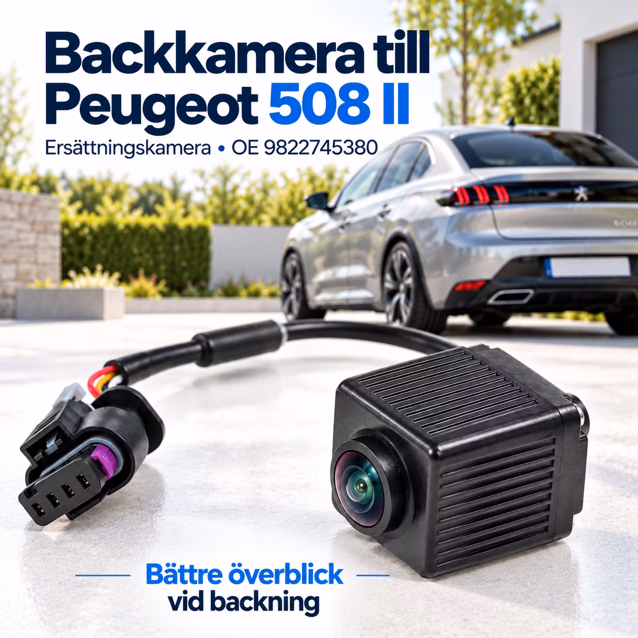 Backkamera Peugeot 508 II – Ersättningskamera OE 9822745380