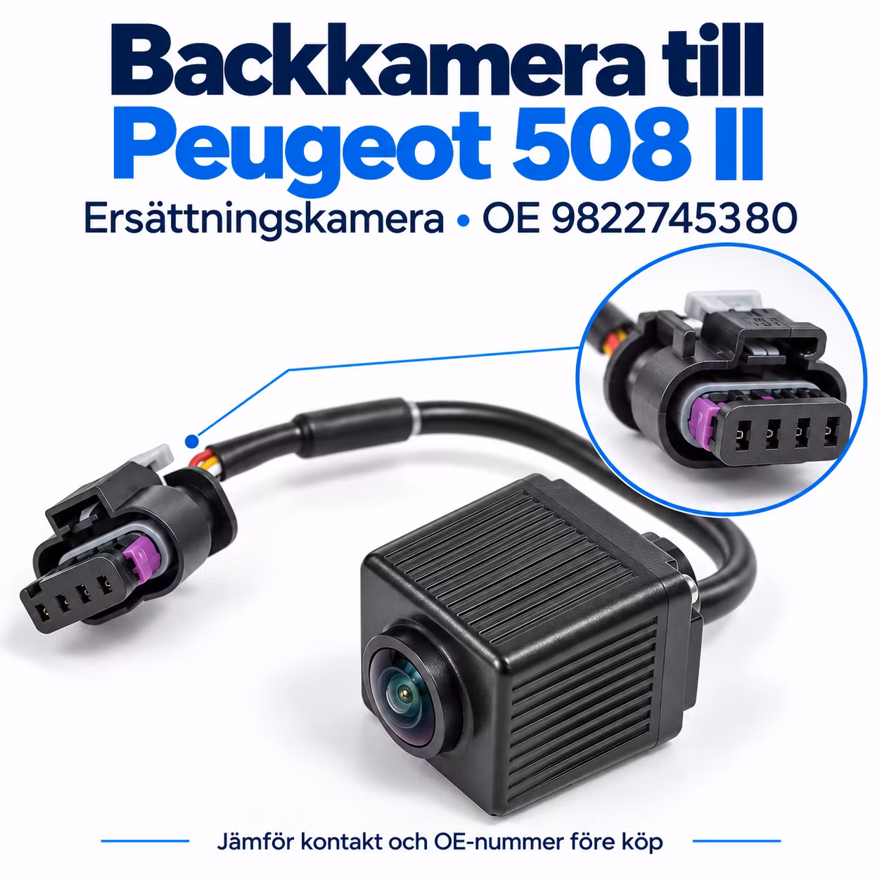Backkamera Peugeot 508 II – Ersättningskamera OE 9822745380