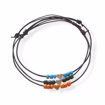 Little Heart with pearls anklet