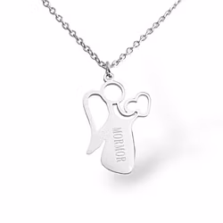 Graverat halsband Ängel med egen text